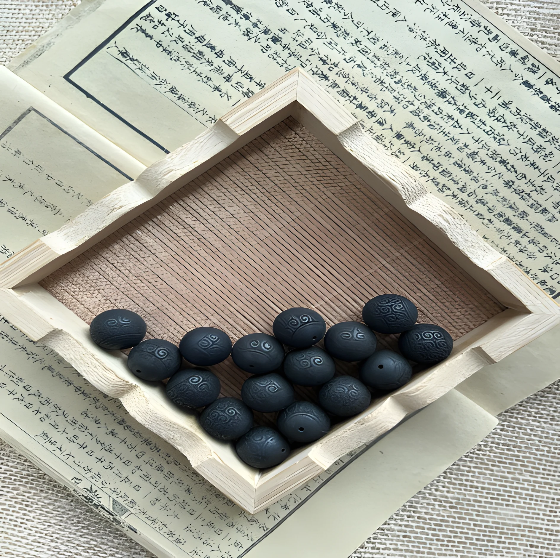 Thousand Petal Carved Bead — 1.5